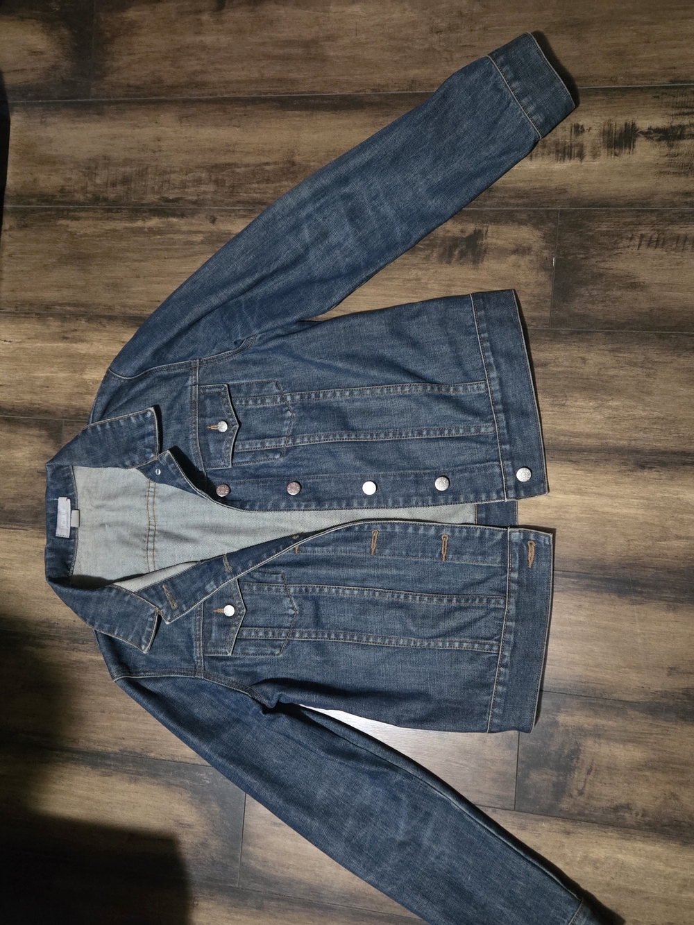 J. Crew Indigo Denim Jacket with Silver Buttons